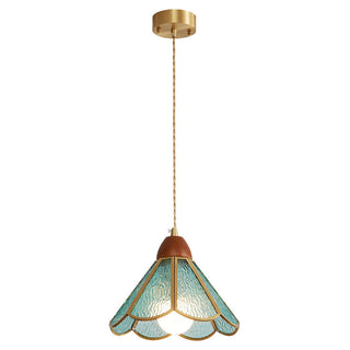Florace Suspension Vintage en Bois et Verre