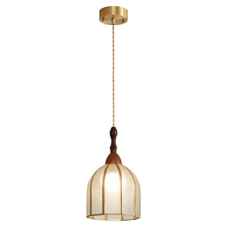 Florace Suspension Vintage en Bois et Verre