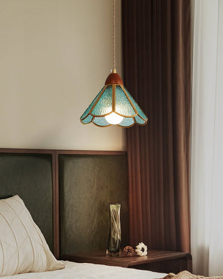 Florace Suspension Vintage en Bois et Verre