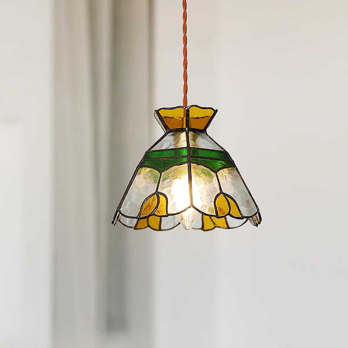 Coriva Pendant Light Stained Glass Mid-century-Neutral Decor