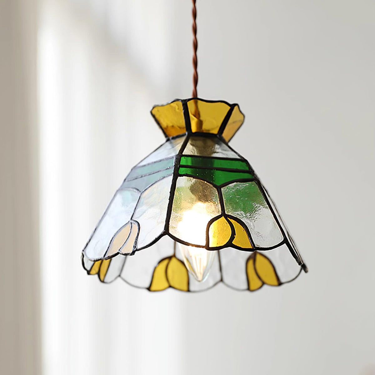 Coriva Pendant Light Stained Glass Mid-century-Neutral Decor