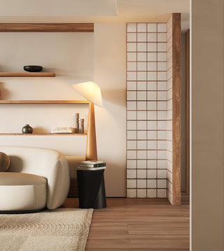 Apex Lampadaire en Bois Taperé
