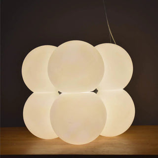 Valentina Minimaliste Sphère Suspension Blanc Métal/Acrylique Salle À Manger