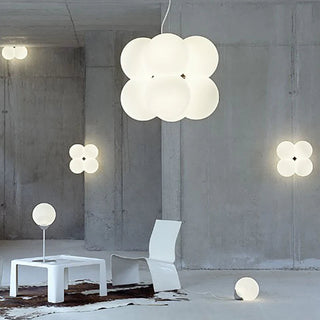 Valentina Minimaliste Sphère Suspension Blanc Métal/Acrylique Salle À Manger