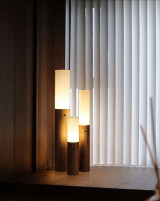 Viraalia Lampadaire en Colonne de Bois