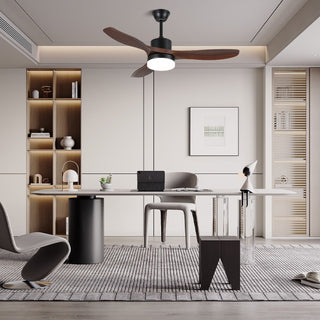 Plafonnier Ventilateur Darian Minimaliste en Bois