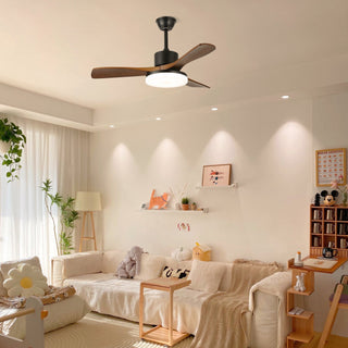 Plafonnier Ventilateur Darian Minimaliste en Bois