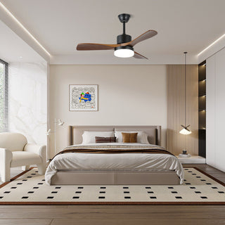 Plafonnier Ventilateur Darian Minimaliste en Bois
