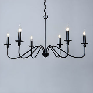 Lustra Lustre Bougie Dorée Bras Courbés