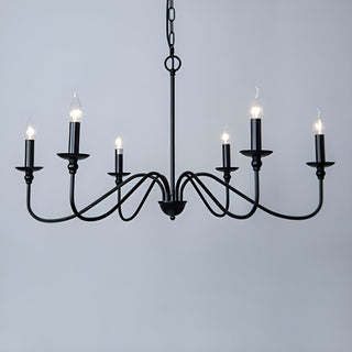 Lustra Lustre Bougie Dorée Bras Courbés