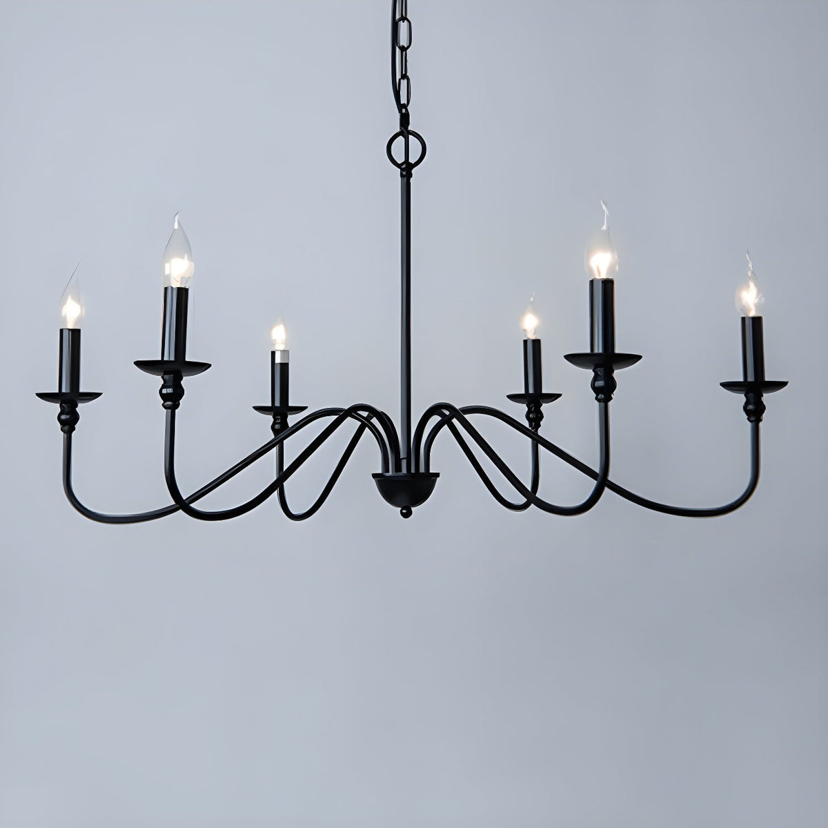 Vivio Lustre Bougie Dorée Bras Courbés