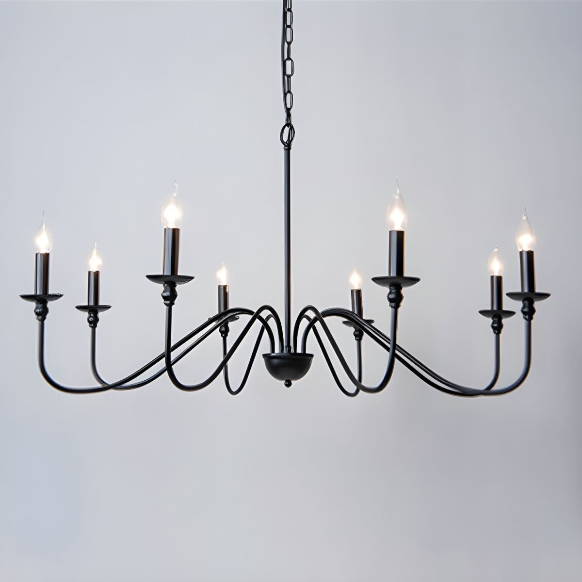 Vivio Lustre Bougie Dorée Bras Courbés