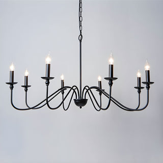 Lustra Lustre Bougie Dorée Bras Courbés