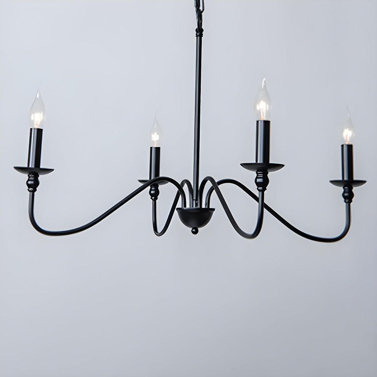 Vivio Lustre Bougie Dorée Bras Courbés