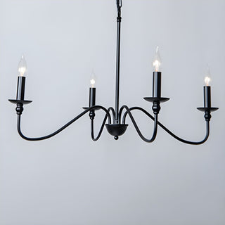 Lustra Lustre Bougie Dorée Bras Courbés