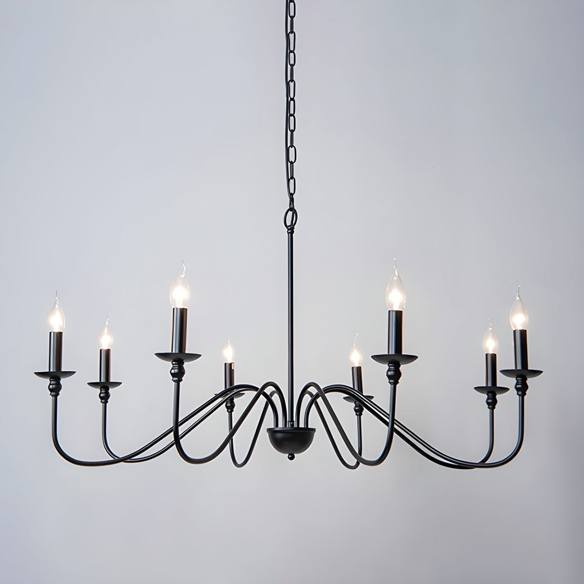 Vivio Lustre Bougie Dorée Bras Courbés