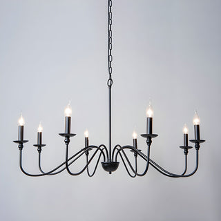 Lustra Lustre Bougie Dorée Bras Courbés