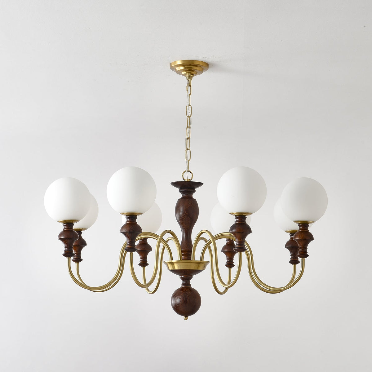 Darenoris Lustre Bois Laiton Globe Intemporel