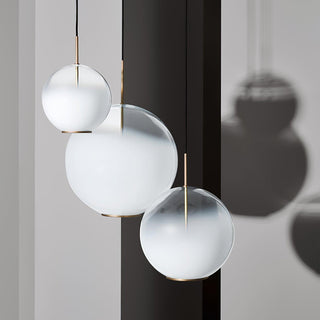 Lustra Suspension en Verre Gris Fumé