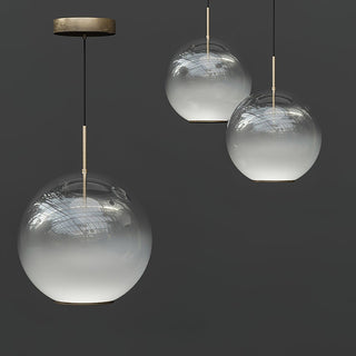 Lustra Suspension en Verre Gris Fumé