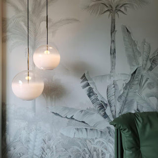 Lustra Suspension en Verre Gris Fumé