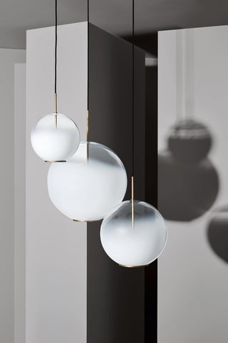 Lustra Suspension en Verre Gris Fumé