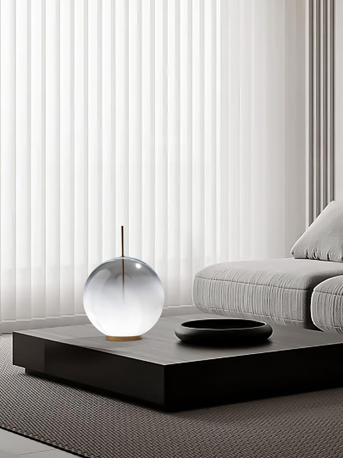 Eurrael Modern Glass Table Lamp-Neutral Decor
