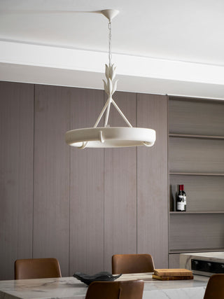 Tinsley Plaster Chandelier-Neutral Decor