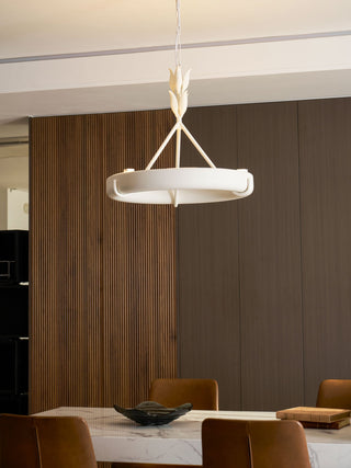 Tinsley Plaster Chandelier-Neutral Decor