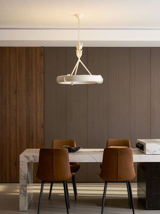 Tinsley Plaster Chandelier-Neutral Decor