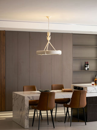 Tinsley Plaster Chandelier-Neutral Decor