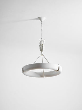 Tinsley Plaster Chandelier-Neutral Decor