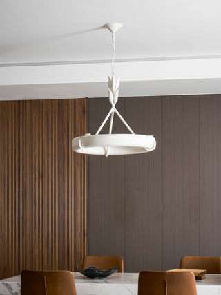 Tinsley Plaster Chandelier-Neutral Decor