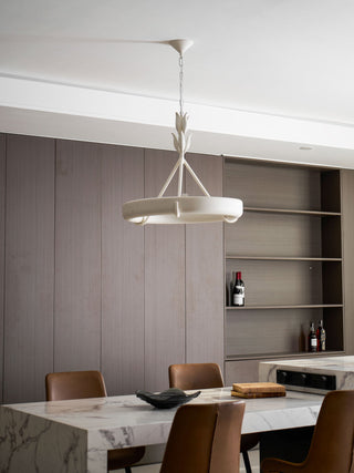 Tinsley Plaster Chandelier-Neutral Decor