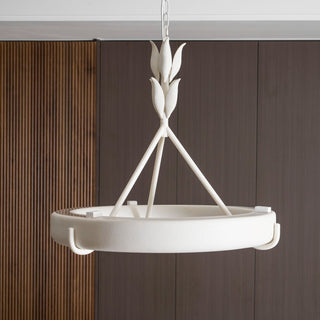 Tinsley Plaster Chandelier-Neutral Decor