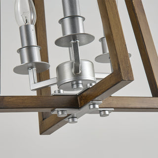 Tinsley Ancien Ouvrir Cadre Bois Lumière Pendentif