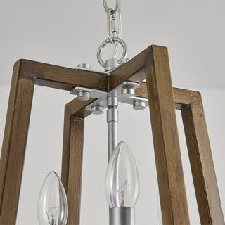 Tinsley Ancien Ouvrir Cadre Bois Lumière Pendentif