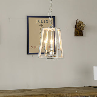 Tinsley Ancien Ouvrir Cadre Bois Lumière Pendentif