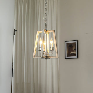 Tinsley Ancien Ouvrir Cadre Bois Lumière Pendentif