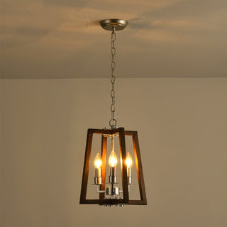 Tinsley Ancien Ouvrir Cadre Bois Lumière Pendentif