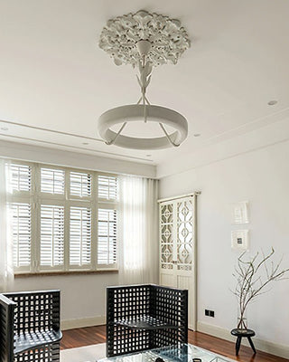 Tinsley Plaster Chandelier-Neutral Decor