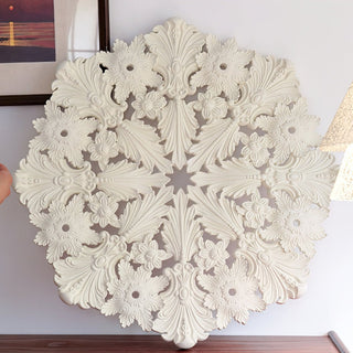 Tinsley Plaster Chandelier-Neutral Decor