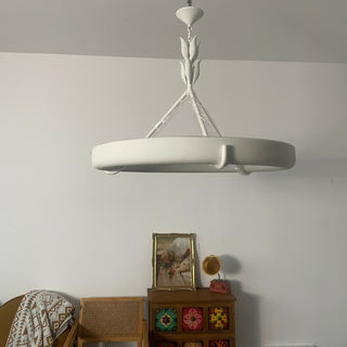 Tinsley Plaster Chandelier-Neutral Decor