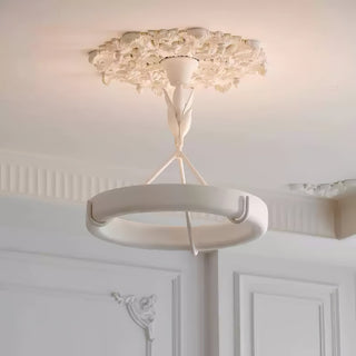 Tinsley Plaster Chandelier-Neutral Decor