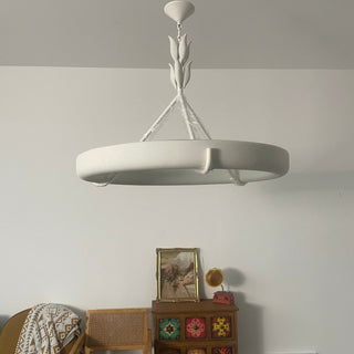 Tinsley Plaster Chandelier-Neutral Decor