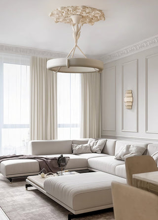 Tinsley Plaster Chandelier-Neutral Decor