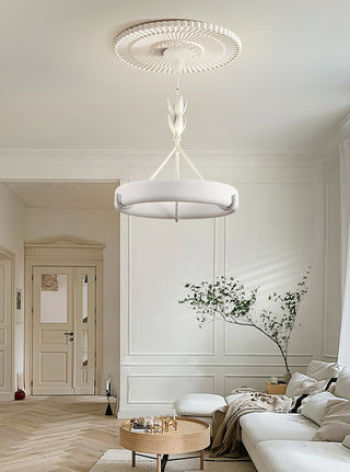Tinsley Plaster Chandelier-Neutral Decor