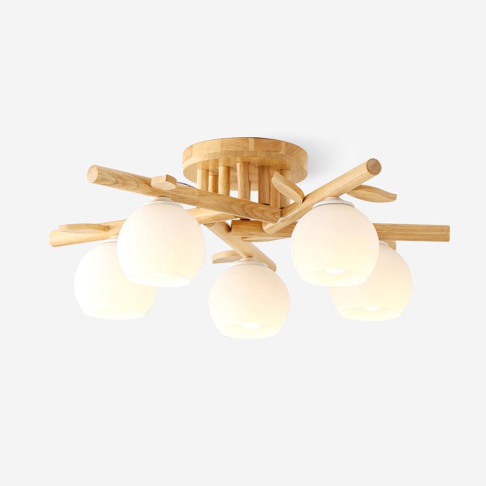 Willow Wood Minimalist Ceiling Light-Neutral Decor