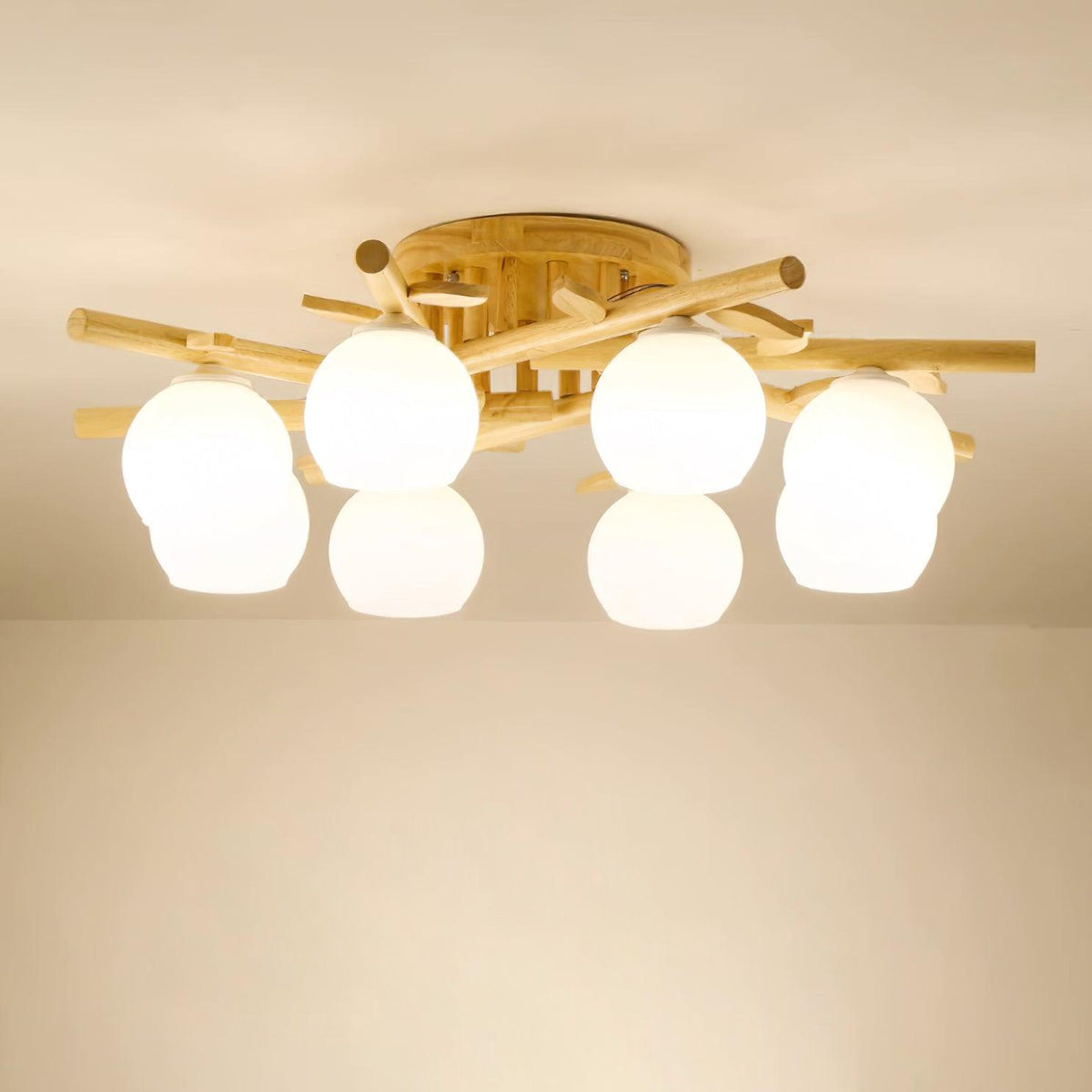 Willow Wood Minimalist Ceiling Light-Neutral Decor