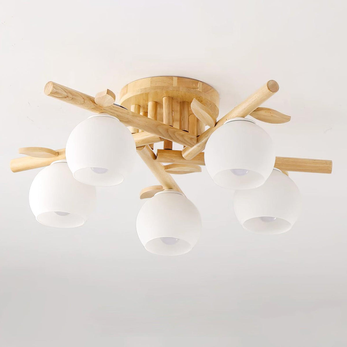 Willow Wood Minimalist Ceiling Light-Neutral Decor